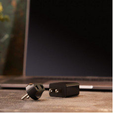 Адаптер сетевой (переходник) с Евро А/F на вилку С1 CEE 7/2 «Питер» 6А б/з черный PROconnect (пакет БОПП 1 шт/уп.)