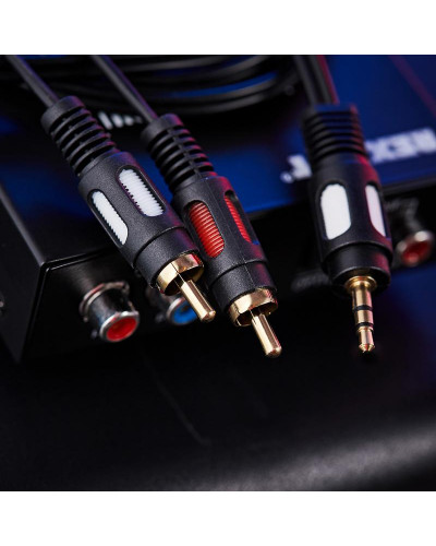 Шнур Стерео 3,5мм - 2 RCA, 1,5м, Gold REXANT