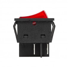 Выключатель клавишный 250V 30А (4с) ON-OFF красный с подсветкой (RWB-502)  REXANT