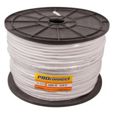 Кабель КВК-В-2+2x0,50 мм² (Cu/Cu) белый, 200 м, PROconnect