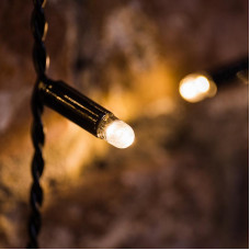 Гирлянда светодиодная Занавес 2х0,8м 160 LED ТЕПЛЫЙ БЕЛЫЙ черный ПВХ IP65 эффект мерцания 230В нужен блок 303-500 NEON-NIGHT