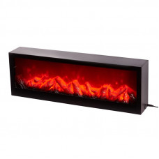 Светодиодный камин Хайтек с эффектом живого огня 60х10х20 см, батарейки 3хС (не в комплекте) или от USB (в комплекте)