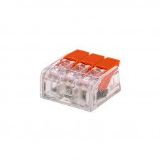 Универсальная компактная клемма СМК 221-413, 3-проводная до 4,0 мм² (блистер 5 шт./уп.) REXANT