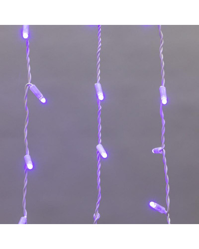 Гирлянда светодиодная Бахрома (Айсикл) 4,8х0,6м 152 LED СИНИЙ белый ПВХ IP65 постоянное свечение 230В нужен блок 303-500-1 NEON-NIGHT