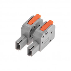 Клемма СМК 222-421R проходная разъемная 1 полюс серая 0,2-2,5/4мм² (50 шт/уп) REXANT