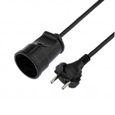 Удлинитель-шнур на рамке ПВС 2х0,75, 30м, б/з, 6А, 1300Вт, IP20, черный (Сделано в России) PROconnect