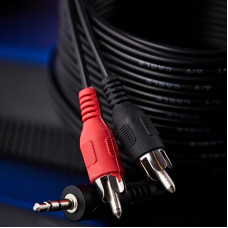 Шнур Стерео 3,5мм - 2 RCA, 10м REXANT