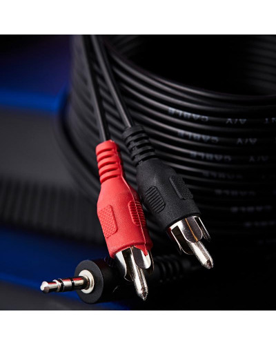 Шнур Стерео 3,5мм - 2 RCA, 10м REXANT
