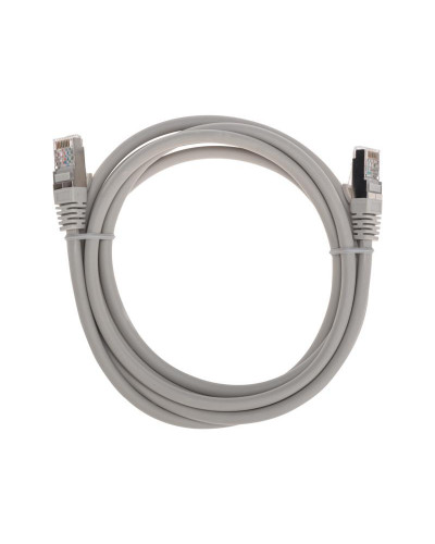 Патч-корд S/FTP, CAT 6A (10G), RJ45-RJ45, 28AWG, LSZH, серый, 2м REXANT