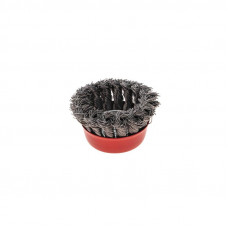 Щетка чашечная для УШМ, крученая стальная проволока, 65мм, М14 KRANZ