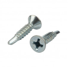 Саморез оконный сверло 3,9х19мм, белый цинк, короб (500 шт/уп) KRANZ