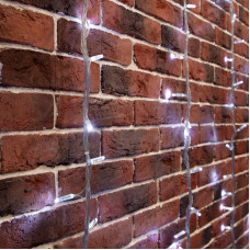 Гирлянда светодиодная Занавес 2х6м 360 LED БЕЛЫЙ прозрачный ПВХ IP65 эффект водопада 24В не соединяется трансформатор в комплекте NEON-NIGHT