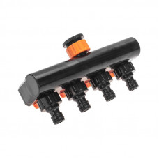 Разветвитель для шланга на 4 канала 1/2'-3/4' ЧЕТЫРЕ СЕЗОНА