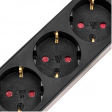 Удлинитель STANDARD 5 гнезд, 3м, 3х1,0мм², с/з, с выключателем, 2 USB, черный REXANT