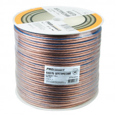 Кабель акустический 2х6,00мм², прозрачный BLUELINE, 100м PROconnect