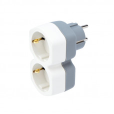 Двойник электрический 16А с/з и защитными шторками, белый REXANT