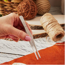 Пинцет прямой, рифленый 125мм (блистер) REXANT