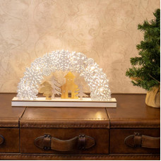 Деревянная фигурка с подсветкой Рождественская сказка 44,5x6x24 см