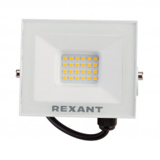 Прожектор светодиодный СДО 30Вт 2400Лм 3000K теплый свет, белый корпус REXANT