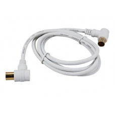 Шнур ТВ гнездо - ТВ штекер, угловой, 3м, белый REXANT