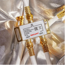 Делитель ТВх2 под F-разъем, 5-1000МГц, Gold (3 F-разъема в комплекте) REXANT