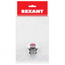 Индикатор металл Ø16 12В подсв/красная LED REXANT