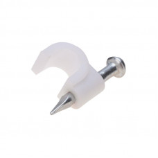 Крепеж кабеля круглый 4мм, белый (20 шт/уп) REXANT