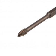 Сверло по стеклу и керамике  5 мм, 4 грани, шестигранный хвостовик Kranz