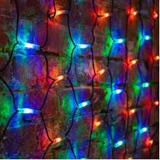 Гирлянда светодиодная Сеть 2x3м 432 LED МУЛЬТИ черный каучук IP67 постоянное свечение 230В блок в комплекте NEON-NIGHT