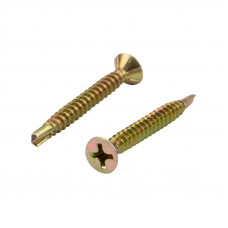 Саморез оконный сверло 3,9х25мм, желтый цинк, короб (500 шт/уп) KRANZ