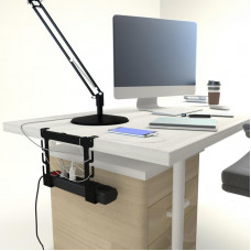 Держатель-органайзер для рабочего стола и сетевого фильтра, черный REXANT