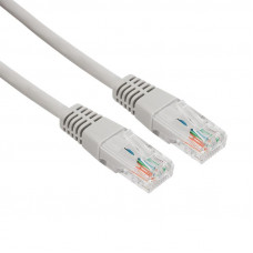 Шнур коммутационный, патч-корд U/UTP RJ45-RJ45, CAT 5e, LSZH серый, 5м REXANT