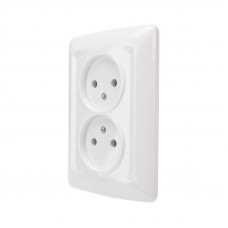 DEA Розетка 2-ая б/з с/у 10А  Бел KRANZ