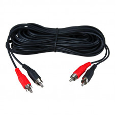 Шнур 2 RCA - 2 RCA, 1,5м, черный REXANT