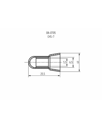 Концевая изолированная заглушка КИЗ-7, ø 5,5 мм (8,0-10,0 мм²) REXANT