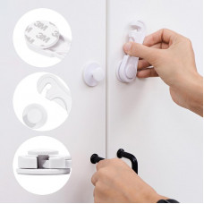 Внешний замок-блокиратор для створок шкафов, 3,5х9,7см (2 шт/уп) HALSA