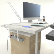 Держатель-органайзер для рабочего стола и сетевого фильтра, белый REXANT