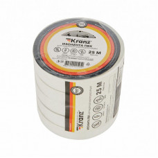 Изолента ПВХ 0,13х15мм, 25м, белая KRANZ