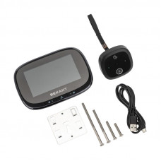 Видеоглазок дверной REXANT (DV-115) с цветным LCD-дисплеем 4.3' с функцией записи фото/видео по движению, встроенный звонок, ночной режим работы