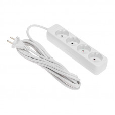 Удлинитель STANDARD 4 гнезда, 5м, 2х1,0мм², б/з, белый REXANT