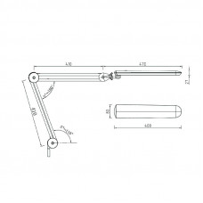 Лампа настольная бестеневая, струбцина, Blue Stream, 60 SMD LED, белая REXANT