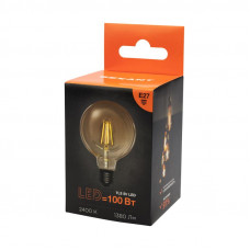 Лампа филаментная LOFT GLOBE A125 11,5Вт 1380Лм 2400K E27 золотистая колба REXANT