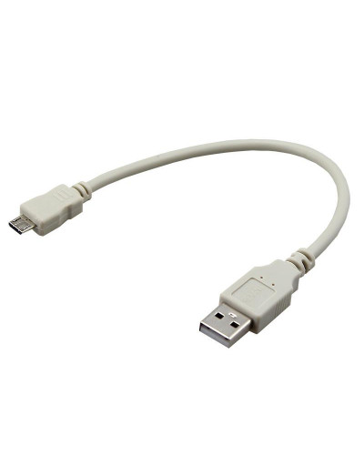 Кабель USB-A – micro USB, 2,4А, 0,2м, серый REXANT