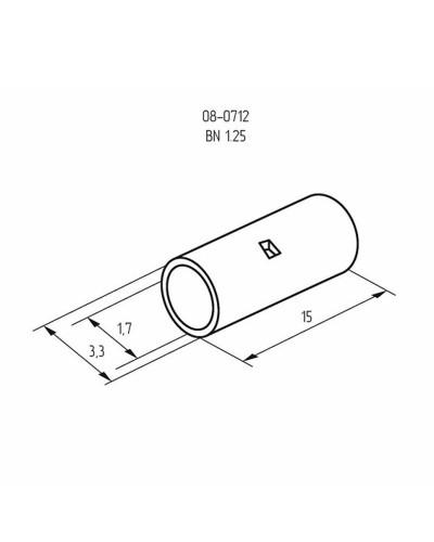 Соединительная гильза L-15мм, 0,5-1,5мм² (ГМЛ (DIN) 1,5) REXANT