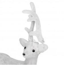 Акриловая светодиодная фигура Снежный олень 100 см, 380 светодиодов, IP 65, понижающий трансформатор в комплекте, NEON-NIGHT