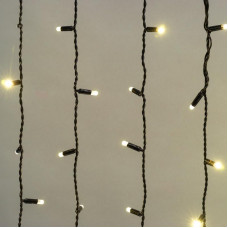 Гирлянда светодиодная Занавес 2х1,5м 360 LED ТЕПЛЫЙ БЕЛЫЙ черный ПВХ IP65 постоянное свечение 230В нужен блок 303-500 NEON-NIGHT