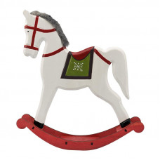 Деревянная фигурка Игрушечный пони белый 25х5,5х26,5 см