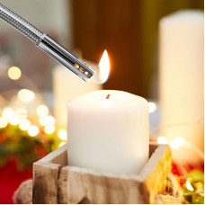 Бытовая газовая пьезозажигалка с классическим пламенем многоразовая (1 шт.) зеленая СК-302W с гибким стержнем СОКОЛ