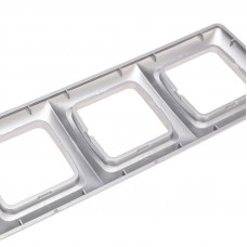 DEA Рамка 4-я горизонтальная Серебряный металлик KRANZ