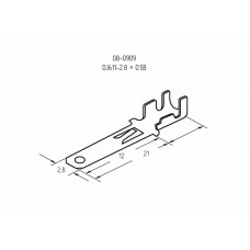 Клемма плоская штекер 2.8 мм 0.75-1.5 мм² (РП-п 1.5-(2.8)) REXANT